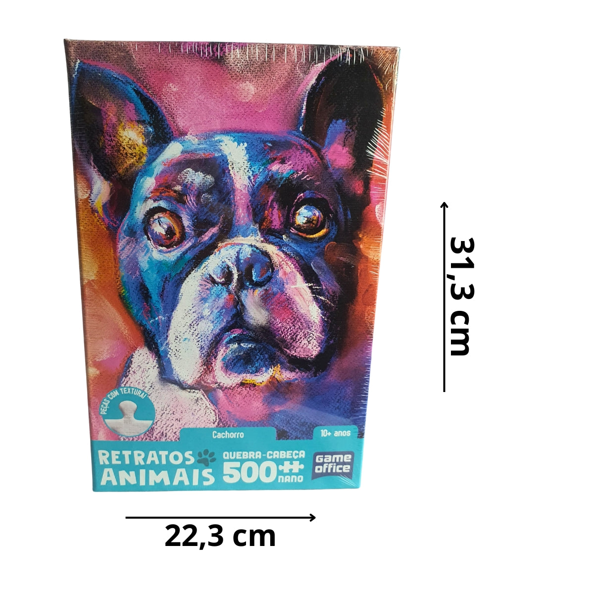 Quebra-Cabeça Toyster Colorido Cachorro 500 Peças Nano - Retrato Animais Quebra-Cabeça Toyster Colorido Cachorro 500 Peças Nano - Retrato Animais